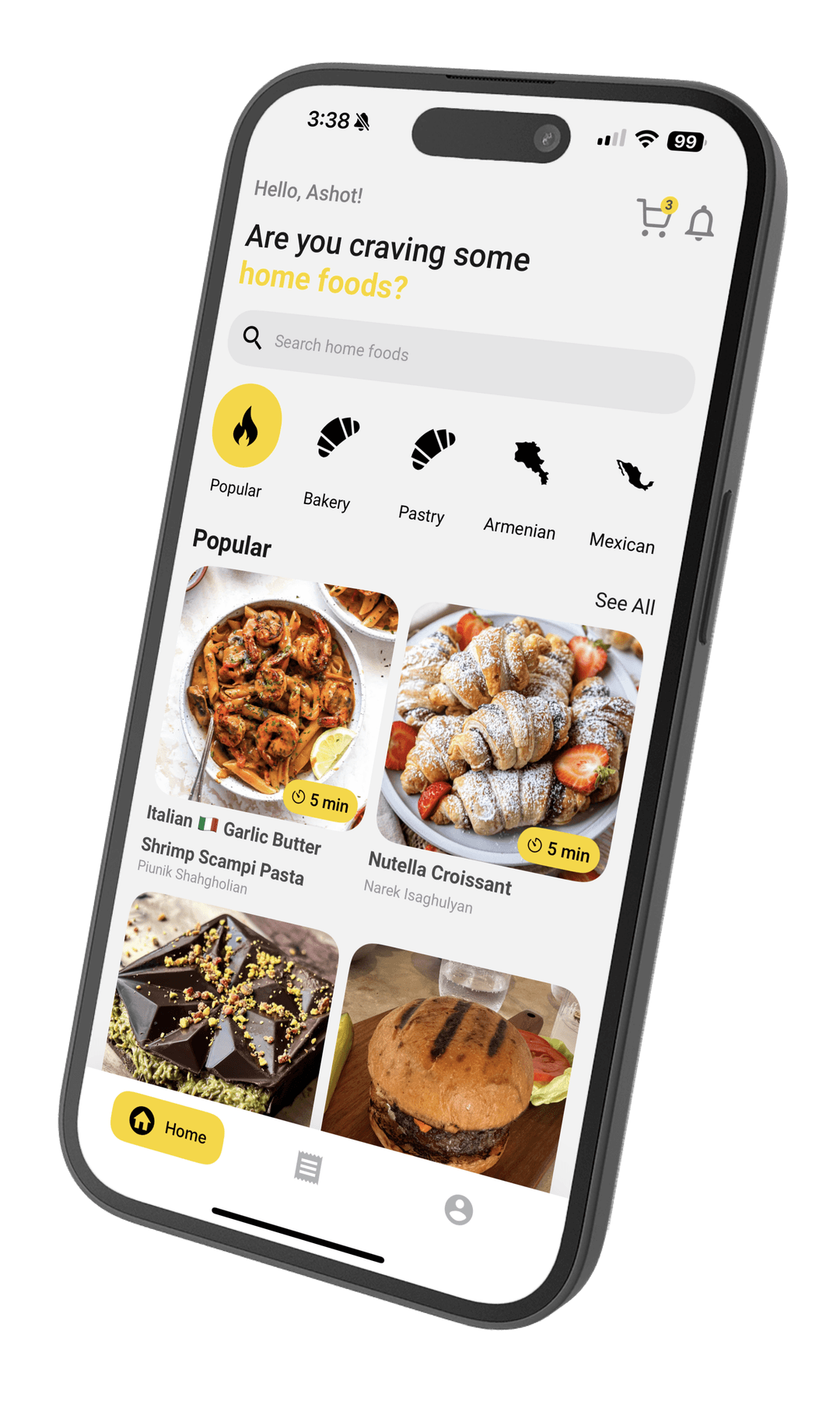 HomeFoods App Screenshot