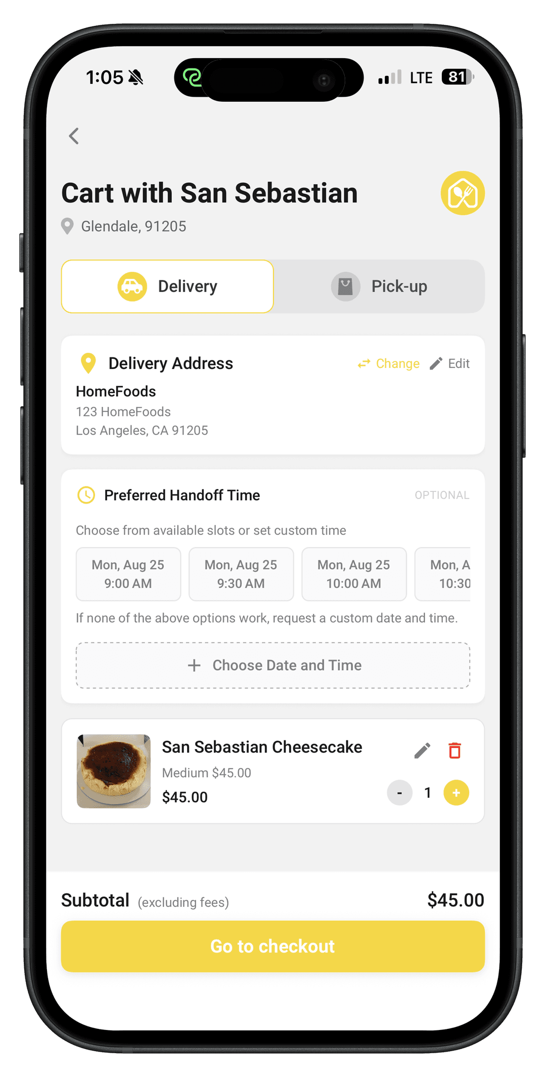 Featured meals